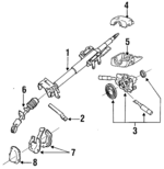 F5CZ3524B - Steering: Steering Column for Ford: Escort | Mercury: Tracer Image