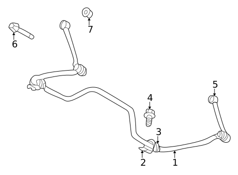 Stabilizer Bar & Components for 1999 Dodge Durango #1