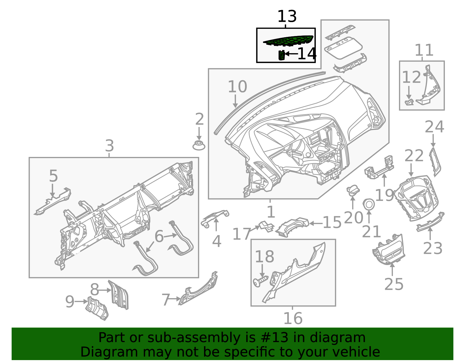 2012-2018 Ford Focus Speaker Grille DV6Z-18978-AB | Ford OEM Parts Outlet