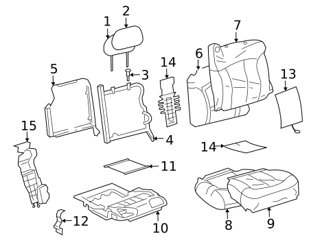 Front Seat Components for 2008 GMC Envoy #0
