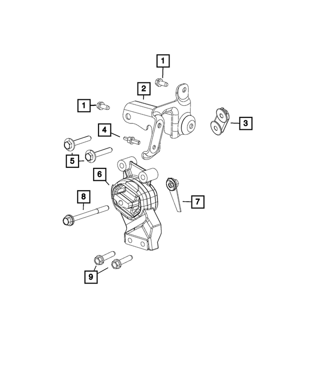 « 5038876AA – Engine : Support Du Moteur Bride pour Mopar Image »