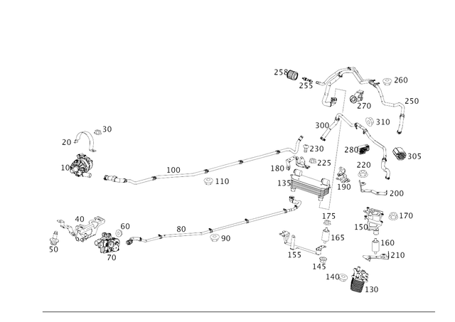 197270319664 - : Oil Line for Mercedes-Benz Image