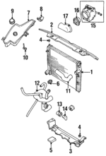 MNA4180AC - : Radiator Upper Mount for Jaguar: Vanden Plas, XJ12, XJ6, XJR Image