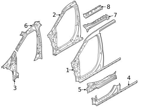 Center Pillar & Rocker for 2022 Kia Carnival #0