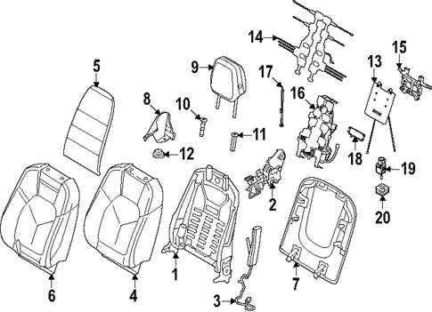 Driver Seat Components for 2024 Porsche Cayenne #0