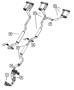 4721556AE - : Exhaust Muffler And Resonator for Mopar Image