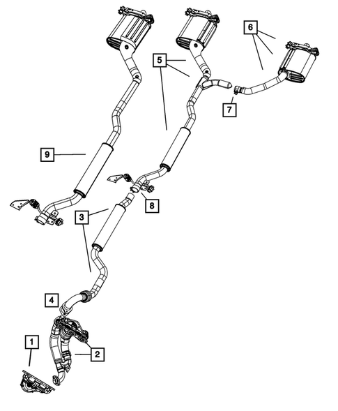 Exhaust System for 2007 Chrysler Pacifica #1
