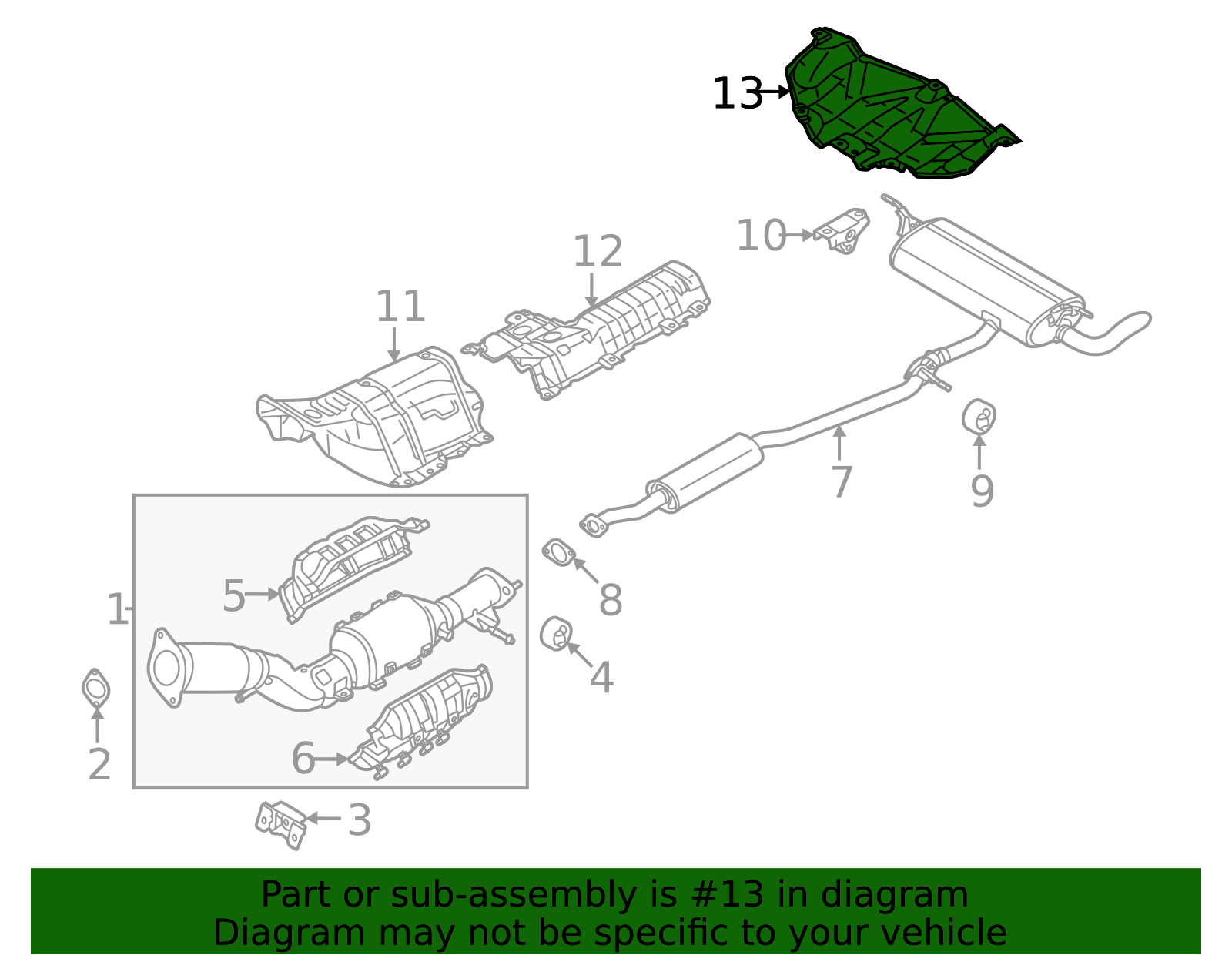 2021-2025 Nissan Rogue Heat Shield 74772-6RR0A | Parts for Nissans