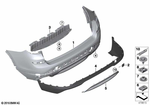 51127392992 - : Bumper Trim Panel, Primed, Rear for BMW Image
