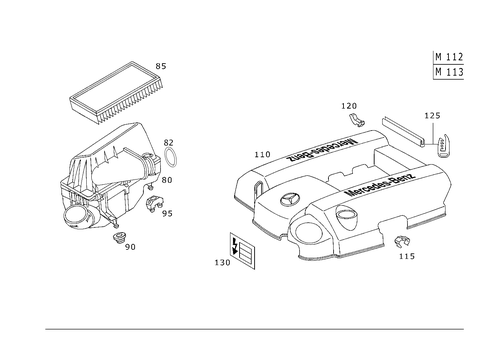 Air Intake for 1999 Mercedes-Benz E430 #1
