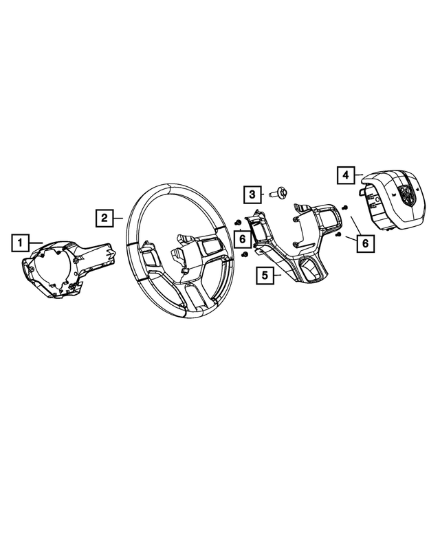 1YH75XDVAC - Steering: Steering Wheel Back Cover for Mopar Image image