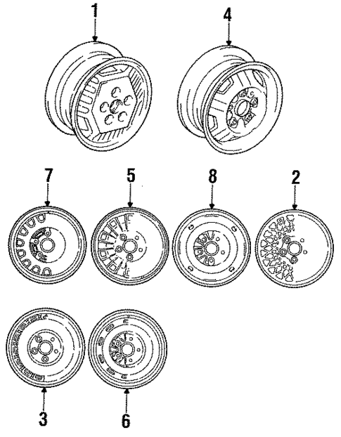 Wheels for 1988 Toyota Camry #0