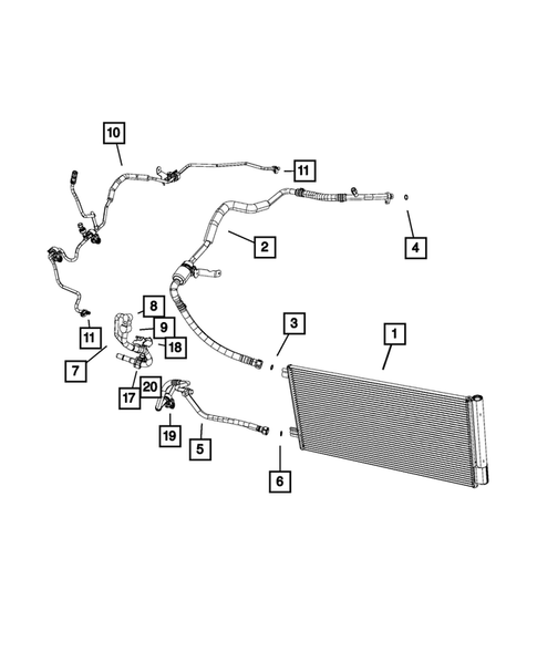 Air Conditioner and Heater Plumbing for 2016 Jeep Renegade #3