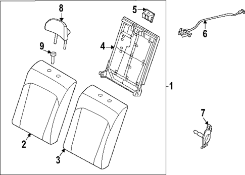 Rear Seat Components for 2025 Hyundai Ioniq 6 #1