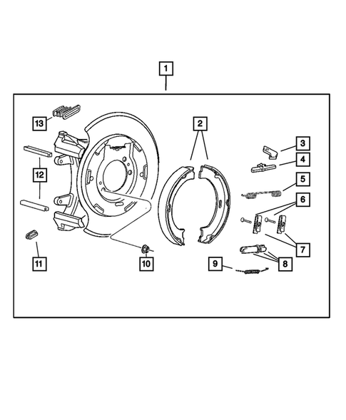 Parking Brake Lever and Cables for 2006 Jeep Liberty #0