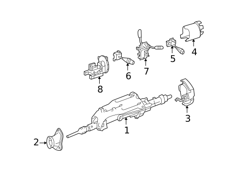 Steering Column Assembly for 2010 Mercedes-Benz GL350 #0