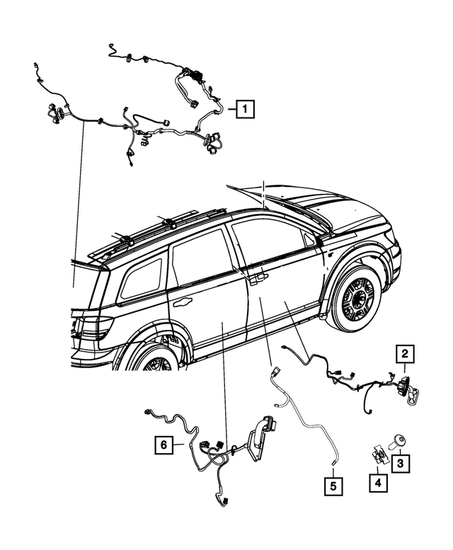 68079862AH - Electrical: Liftgate Wiring for Mopar Image image