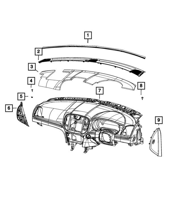 68138344AA - Interior Trim: Instrument Panel Seal for Mopar Image