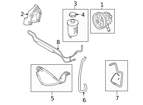 Pump & Hoses for 2006 Land Rover LR3 #0