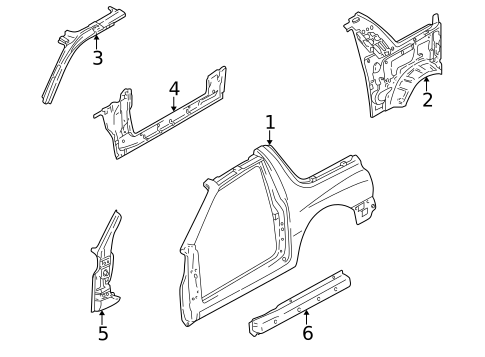 Hinge Pillar for 2001 Chevrolet Tracker #1