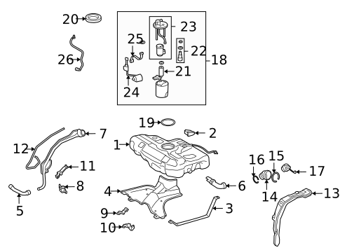 Fuel System Components for 2011 Toyota Corolla #0