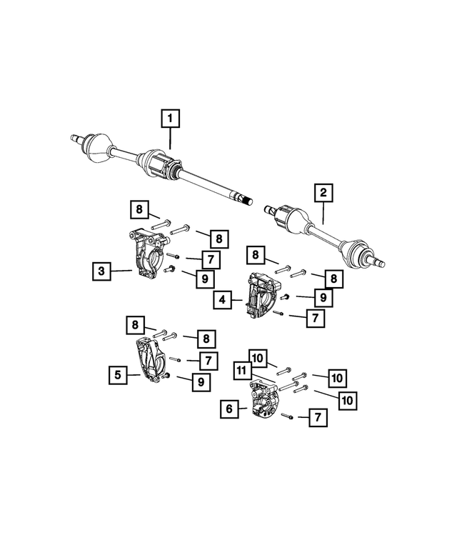 68252424AA - Differential and Drive Line: Axle Half Shaft, Right for Mopar Image