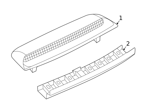 High Mounted Stop Lamp for 2003 Volkswagen Passat #0