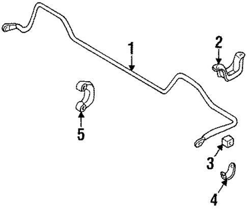 Stabilizer Bar & Components for 1996 Subaru Legacy #2