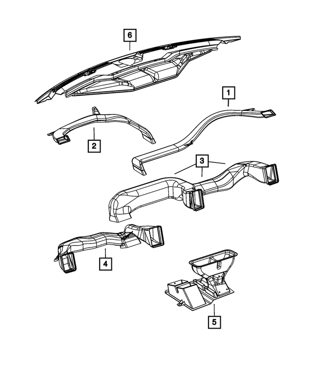 68050665AA - Air Conditioners and Heaters: Demister Duct for Mopar Image image