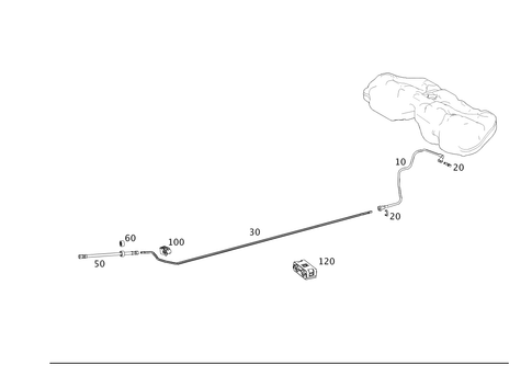 Fuel Lines, Gasoline Vehicle for 2009 Mercedes-Benz C300 #0