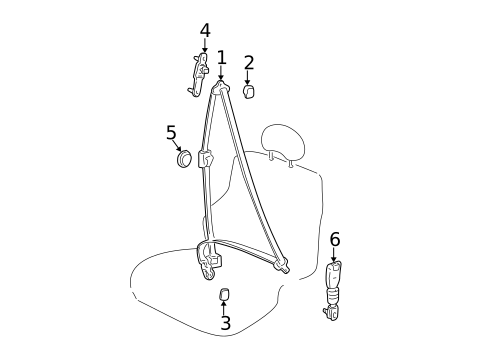 Front Seat Belts for 2004 Hyundai Sonata #0