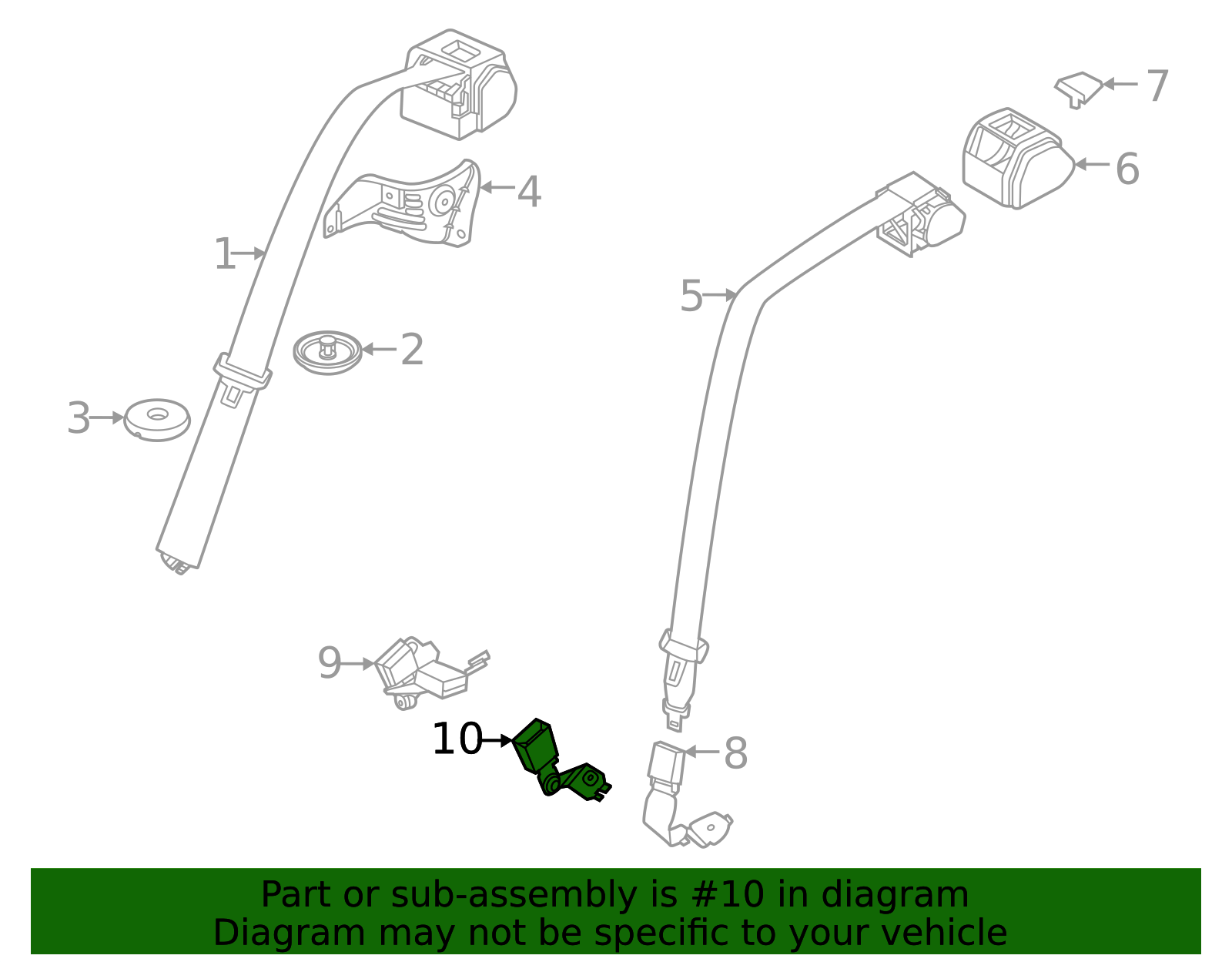 Outer Buckle - BMW (72117456285)