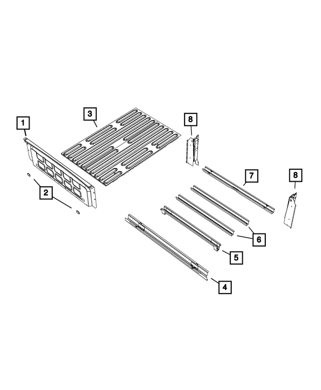 68141709AA - Body Sheet Metal Except Doors: Rear Box Crossmember for Mopar Image