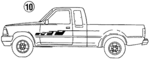2853591004 - Body: Stripe Tape for Toyota: Pickup Image