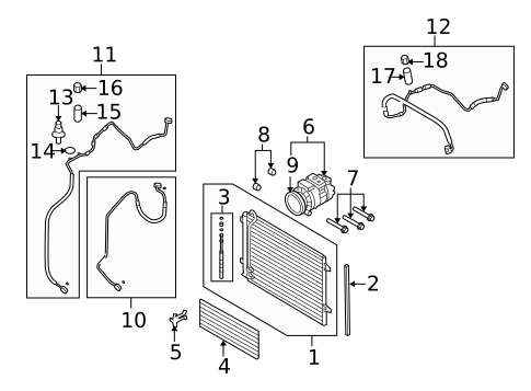 Condenser, Compressor & Lines for 2010 Volkswagen CC #0