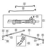 5003940AB - Steering: Power Steering Gear for Chrysler: 300M, Concorde | Dodge: Intrepid Image