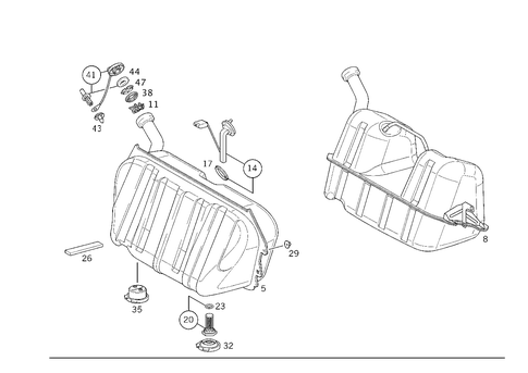 Fuel Tank with Detachable Parts for 1999 Mercedes-Benz E430 #0