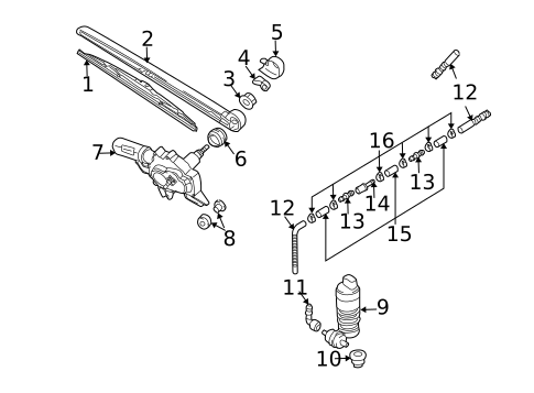 Wiper & Washer Components for 2006 Audi A3 Quattro #1