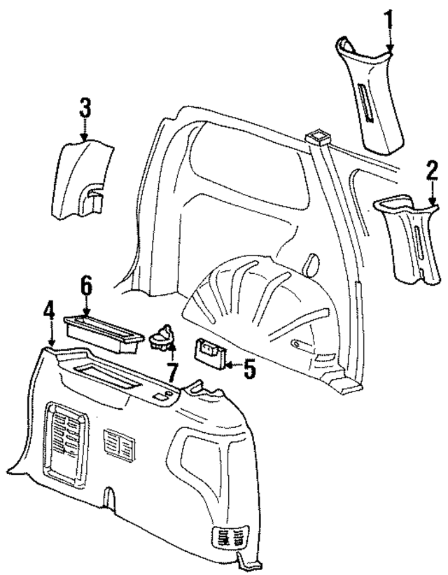 XF2Z1624357BAA - : Door Pillar Post Trim Set for Ford Image