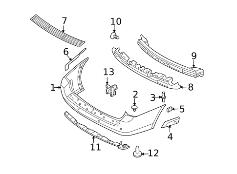 Bumper & Components - Rear for 2009 Kia Sedona #0