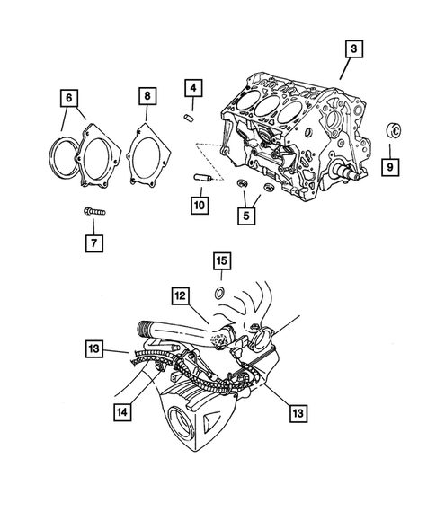 Cylinder Block for 2005 Chrysler Town & Country #0