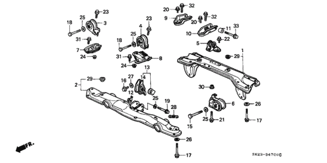 Engine Mount for 1991 Honda CRX #0