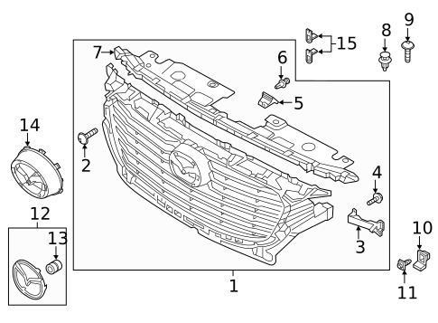 Grille & Components for 2019 Mazda CX-3 #1