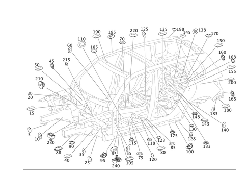 Expansion Plugs, Grommets for 2012 Mercedes-Benz GLK350 #0