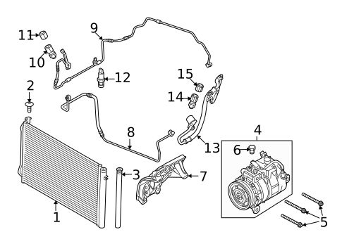 Condenser, Compressor & Lines for 2006 BMW 325i #0