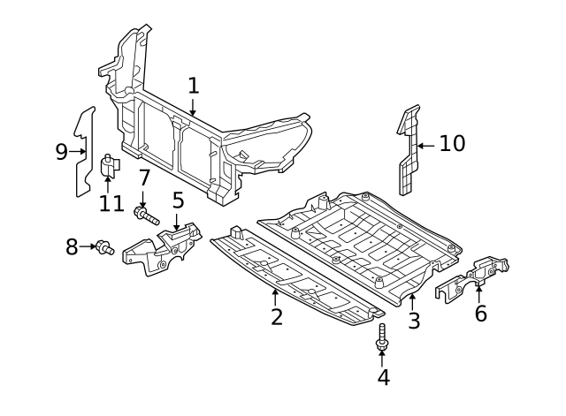 291202M300 - : Under Cover (CORRECT ITEM ON DIAGRAM IS # 2) for Hyundai Image