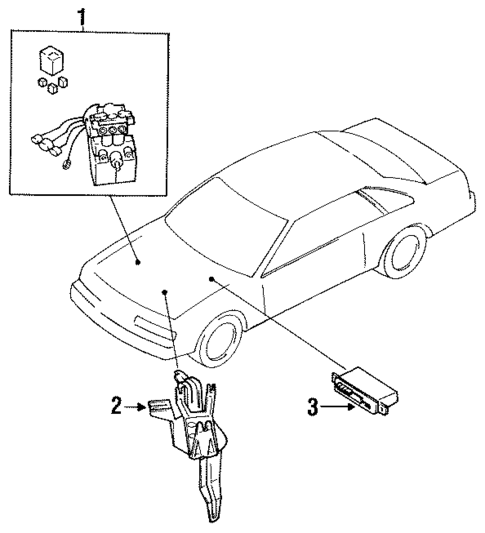 ABS Components for 1990 INFINITI Q45 #1