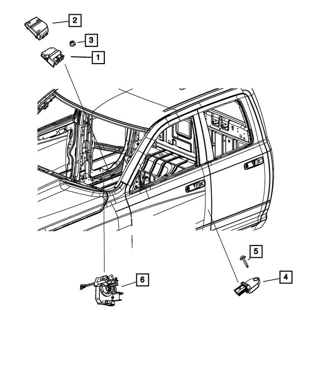68346721AC - Restraints: Air Bag Control Module for Mopar Image image