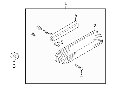 High Mounted Stop Lamp for 2004 Nissan Frontier #0