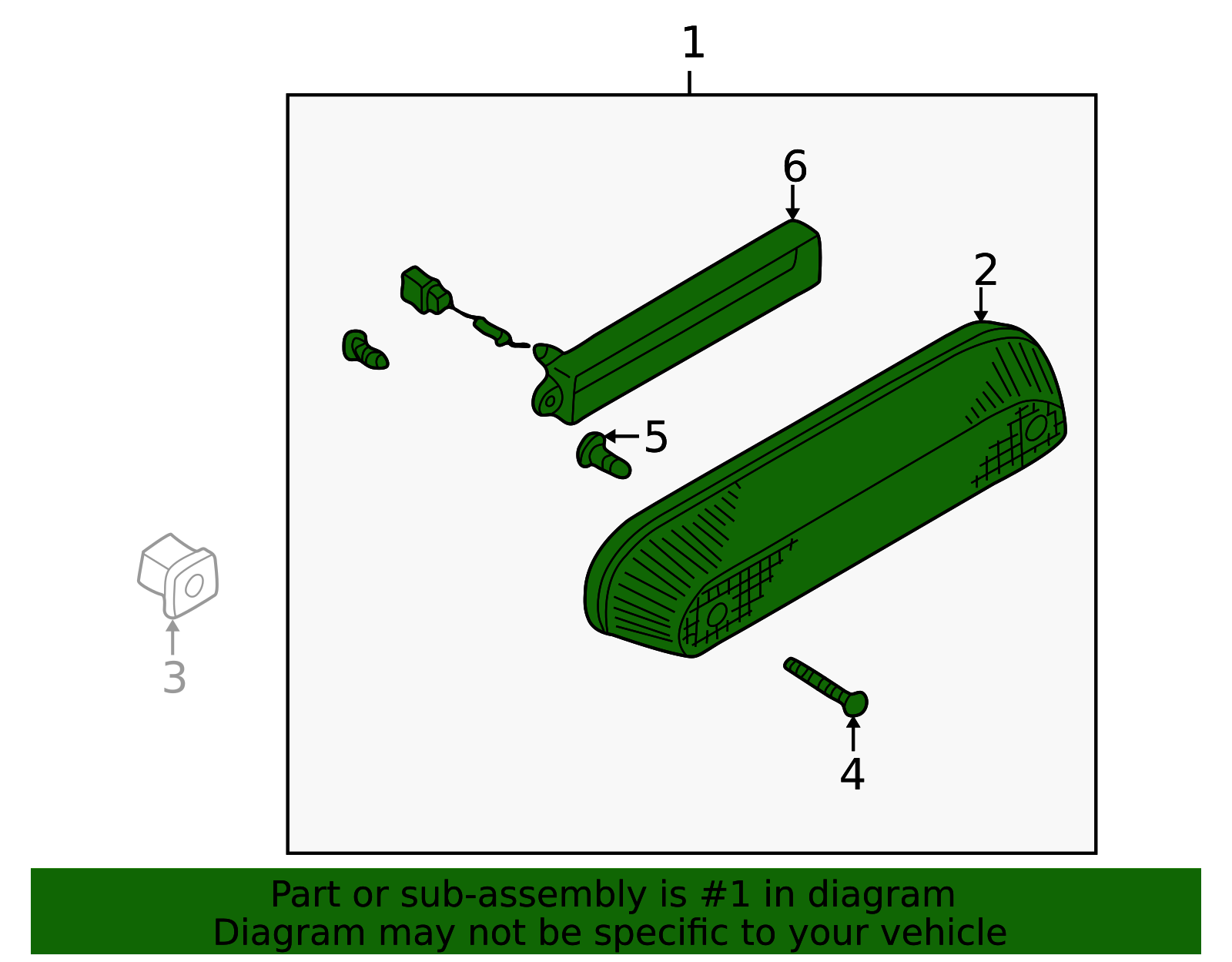 2002-2004 Nissan Frontier Third Brake Light High Mount Stop